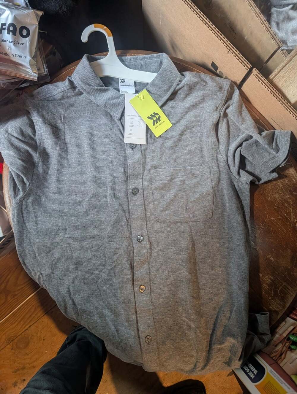 All in Motion S/S Commuter Shirt Size S Gray